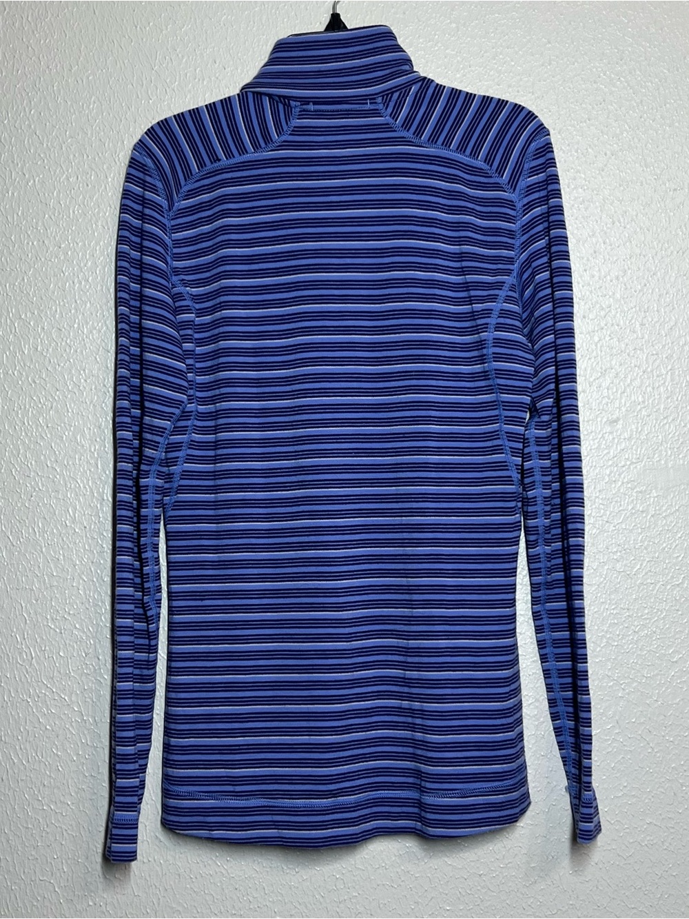 Smartwool Base Layer Merino Wool 1/4 Zip Top Purple Striped Womens Size Medium - Picture 8 of 13